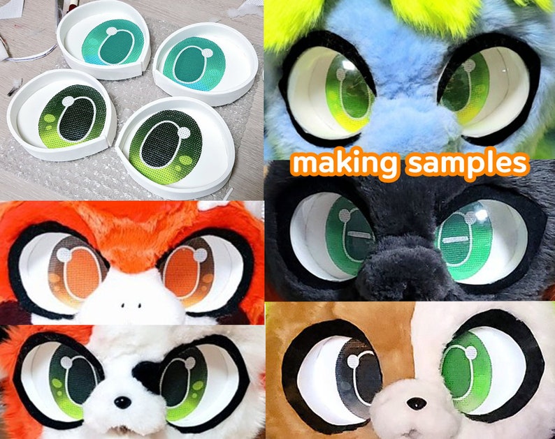 Fursuit eye mesh two pair set Etsy