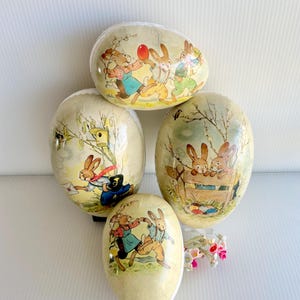 Vintage Easter Egg, Candy Container: 1 Nestler, Erzgebirge Bunny Rabbit Decoration, Germany