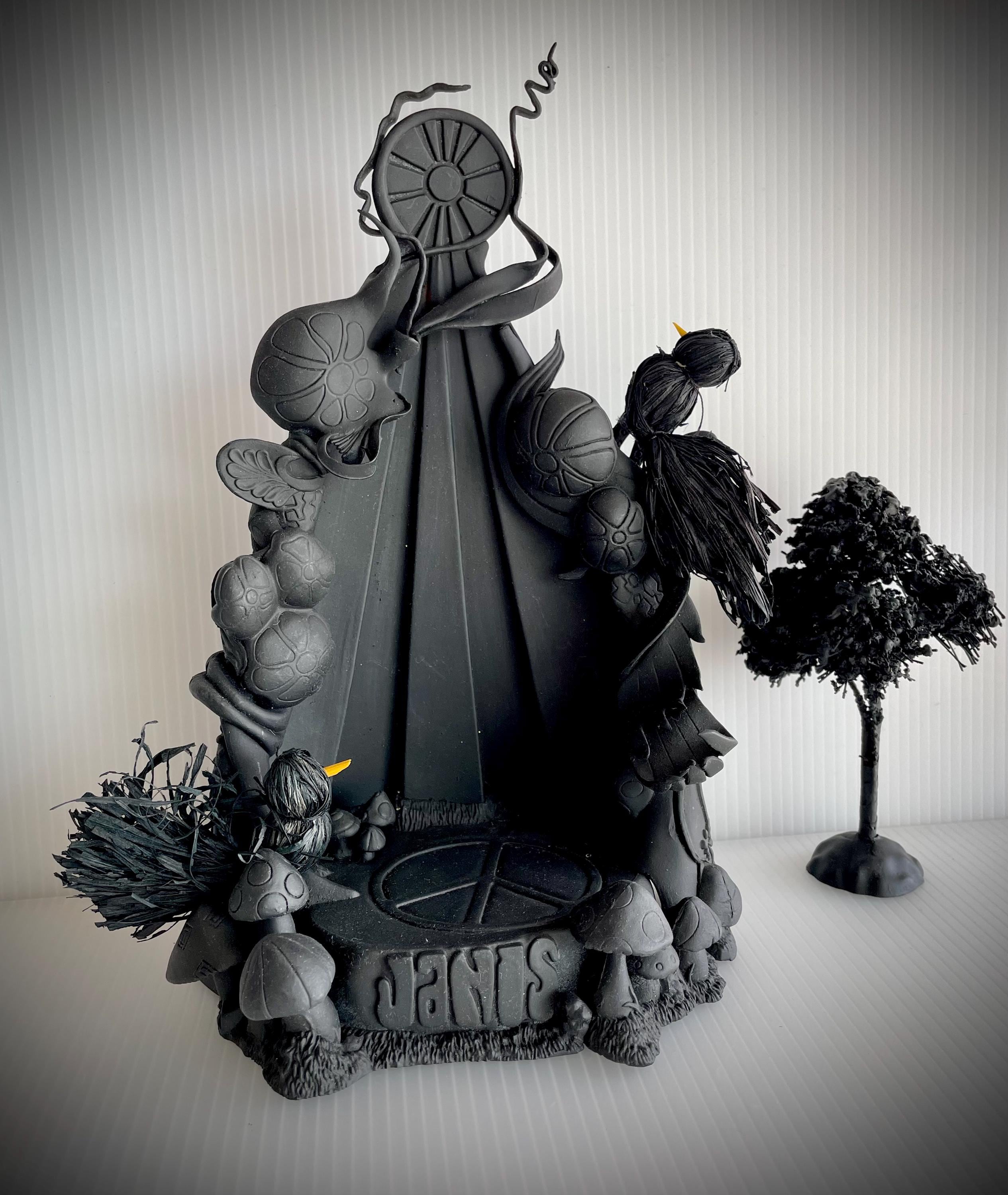 Vintage Black Janis Joplin Display Stand: Mcfarlane Toys 