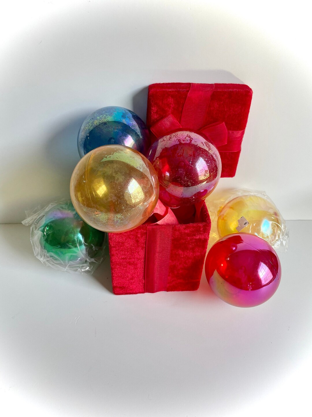 Vintage Barcana Christmas Festive Light Covers Unbreakable Bulb Covers