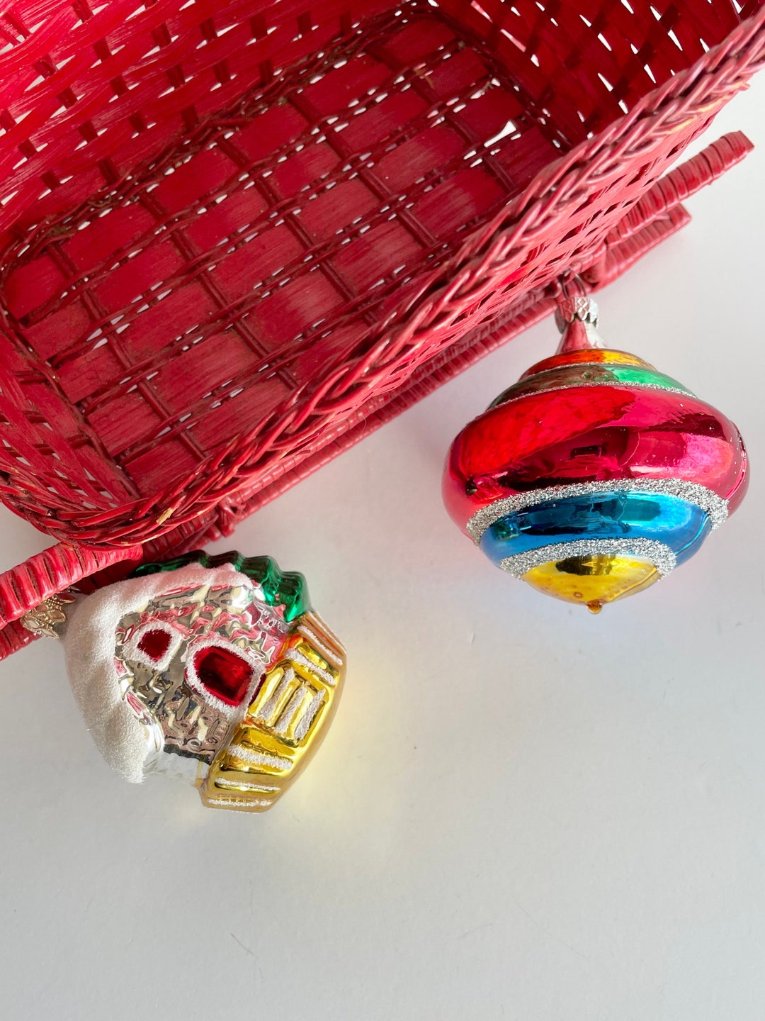 Vintage Mercury Glass Christmas Tree Ornaments, Your CHOICE of Figural