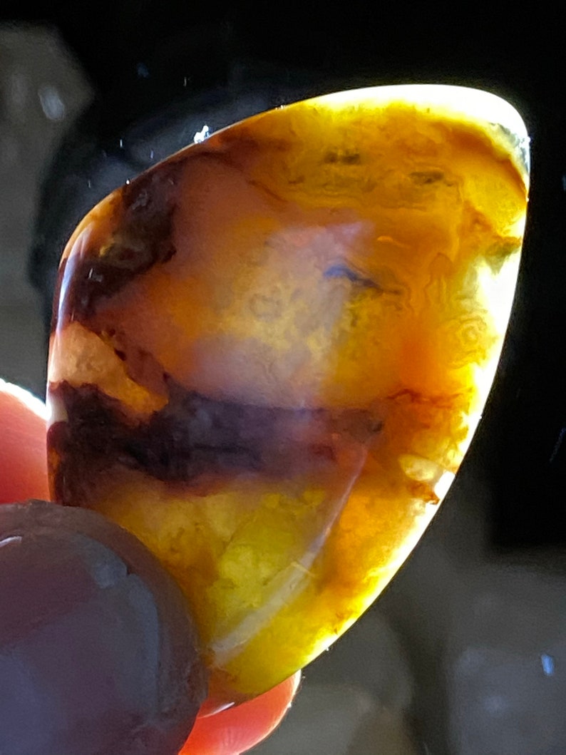 Beautiful Agate Gemstone Cabochon with Flat Back Loose Stone USA Crafted Jewelry Making Perfect Wire Wrapping Stone