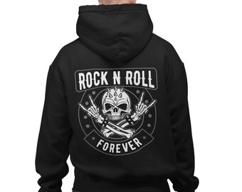 Stylish Hoodie for Men's Motif Skirt n Roll Sweater with Hood for Men in Black Size XS-XXXXXL