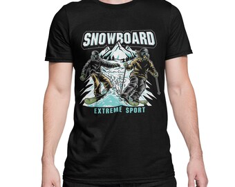 Skier Snowboarder - Camiseta para hombre con diseño de snowboard, camiseta para hombre, traje de snowboard, estampado frontal, esquí, vacaciones, talla S-XXXXXL…