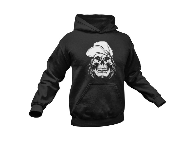 Skater Hoodie Skull Hooded Sweater Unisex voor mannen motief schedel dragen hoed mannen hooded sweatshirt maat S-5XL afbeelding 9