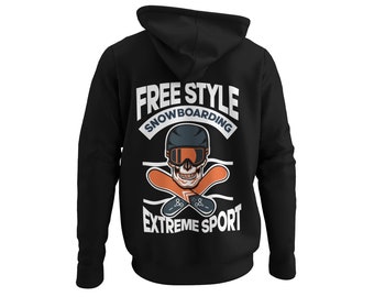 Free Style Extreme Sport Snowboarder Sudadera con Capucha para Hombre con Snowboad Sudadera con Capucha Unisex Ropa de Snowboard Tallas Grandes S - XXXXXL