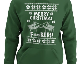 Cuddly Christmas Hoodie Men with Christmas Motif for Men Hoodie with cheeky saying Merry Christmas Regular Fit Gr. S-5XL