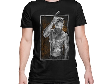 Camiseta para Hombre Estilo Tatuaje Estampado Chico Tatuado para Hombre Camiseta Estampado Frontal Algodón Ajuste Regular S-5XL