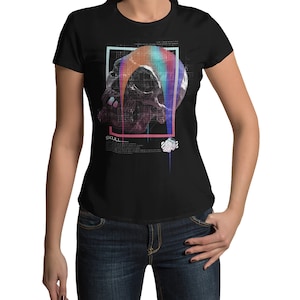Gothic Women's T-Shirt Print Skull Hardcore Skull Tshirt Short Sleeve Top for Women Heavy Metal Shirt Cotton Regular Fit XS-XXXL