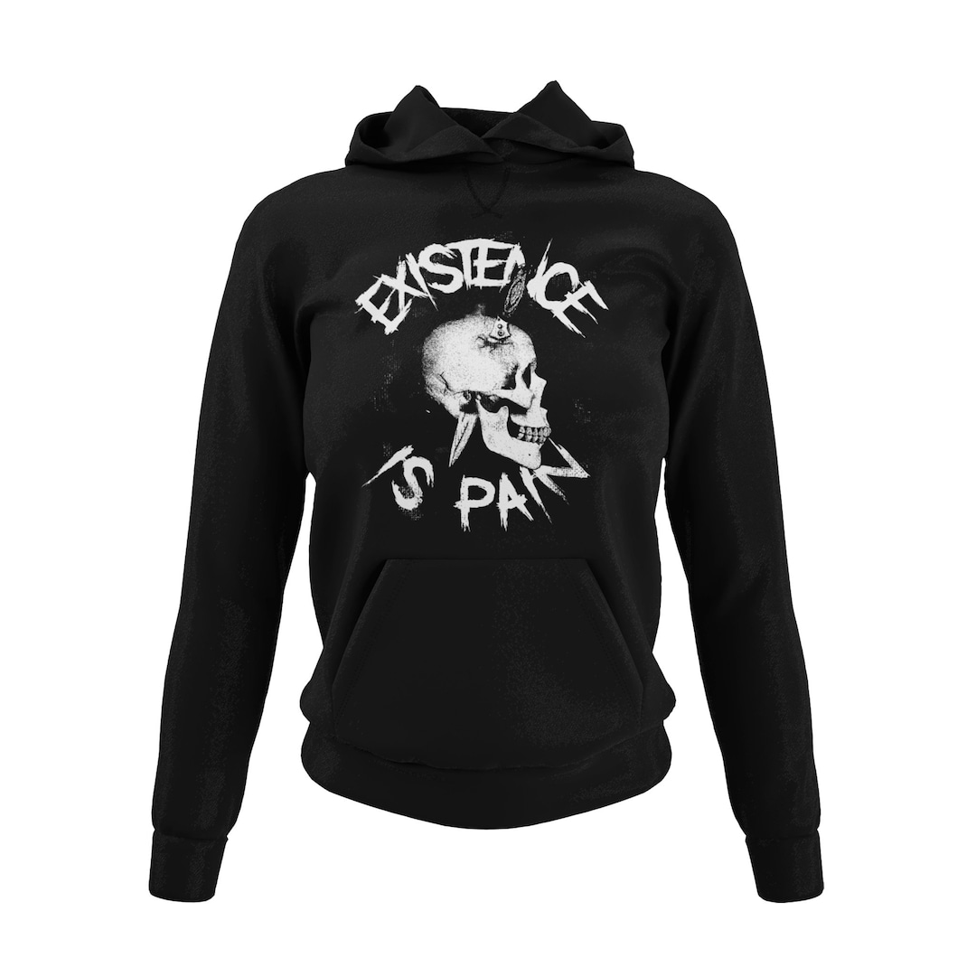 Kapuze Pullover Mit Totenkopf Motiv Damen Hoodie Frauen