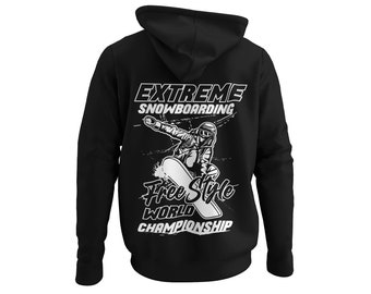 World Championship Extreme Sport Snowboarder Sudadera con capucha para hombre con snowboard Sudadera con capucha unisex Ropa de snowboard Tallas grandes S - 5XL