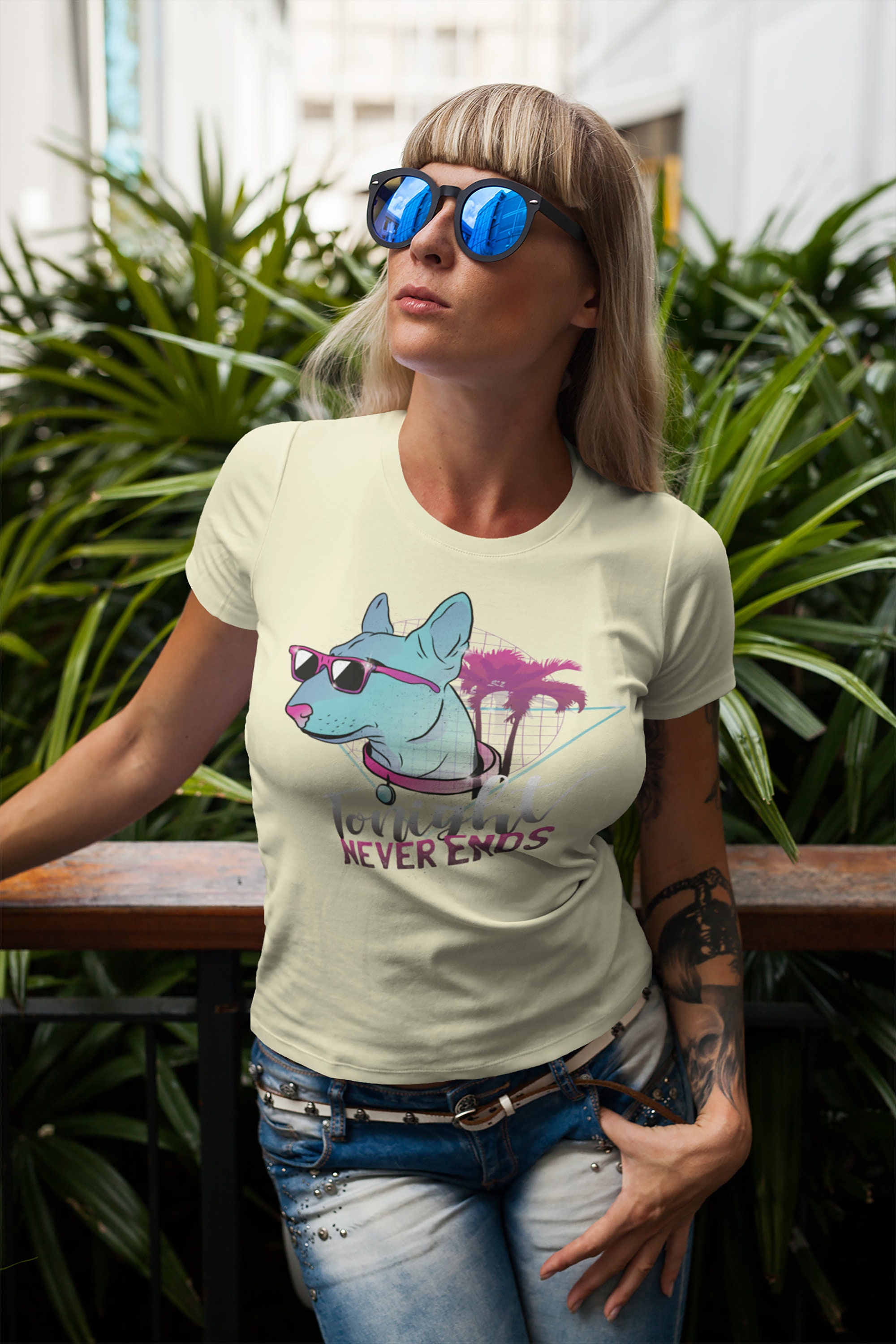 Maglietta Donna Maniche Corte Iron Maiden Bullterrier – Vestibilità Regular, 100% Cotone, Colori Vari, Taglie XS-XXXL