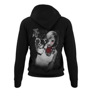 Cuddly Felpa con cappuccio da donna con stampa di tatuaggi Felpa con cappuccio da donna con cappuccio…