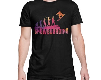 Evolution & Development Outfit Snowboarder Men's T-Shirt with Snowboad Downhill Jump Design Men Tshirt Snowboarding Sizes S - XXXXXL...