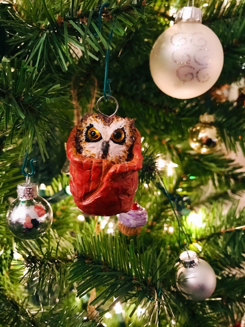 Rockefeller the Owl Christmas Tree Ornament Etsy
