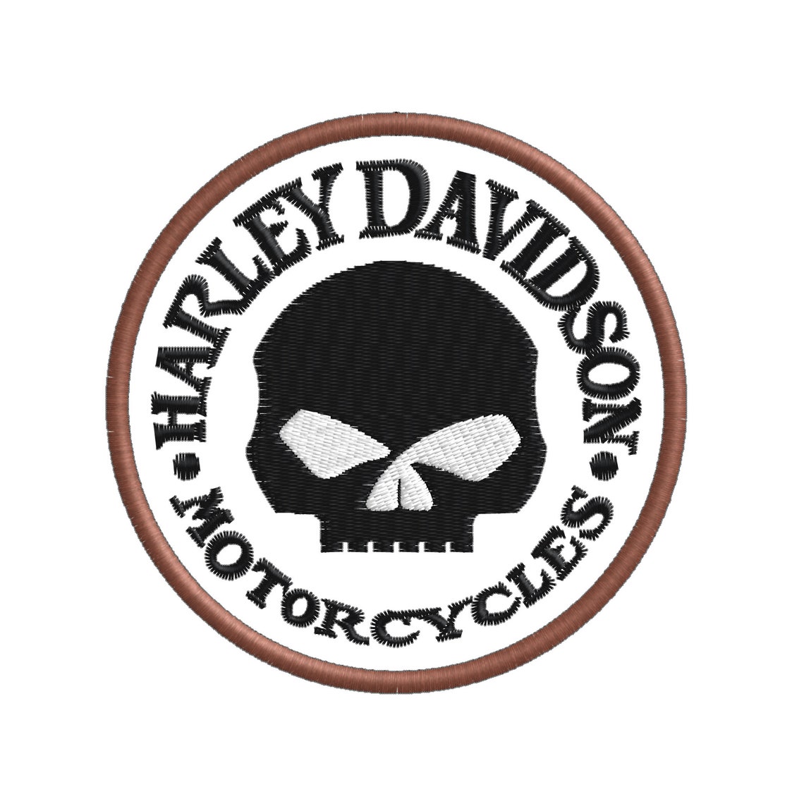 Harley DAVIDSON Circle Embroidery File Embroidery File Harley Etsy