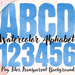 Aquarell Alphabet Clipart: Handgemalte ABC-Buchstaben (PNG)
