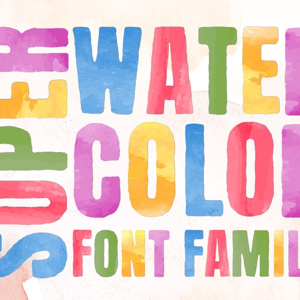 Watercolors alphabet, watercolor font, watercolor letters, PNG file, Super Watercolor Alphabet PNG Files