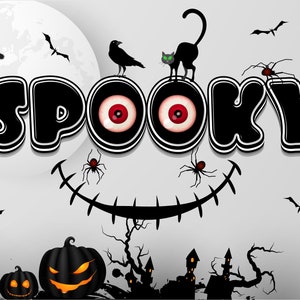Upiorna czcionka | Upiorny krój pisma na Halloween | Gotyckie litery do projektów horrorów | Plakaty z nawiedzonymi domami | Grafiki na wydarzenia Halloween