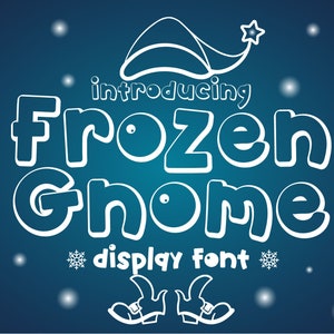Frozen Gnome Display Font  Playful Winter and Holiday Lettering for Creative Projects