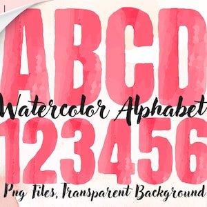 Watercolor Alphabet Clipart: Hand Painted ABC Letters (PNG)