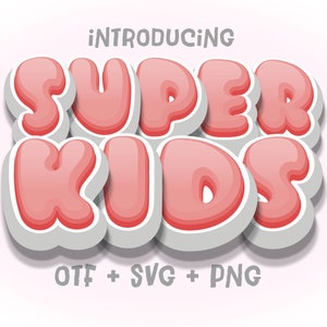Fuente de burbujas SVG / Fuente de actividad para niños / Letras de burbujas juguetonas / Imágenes prediseñadas del alfabeto / Fuente divertida para niños / Burbuja colorida ABC