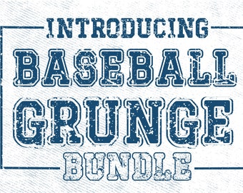 Baseball font, Grunge Font - Vintage Athletic Typeface for Sports and Teams