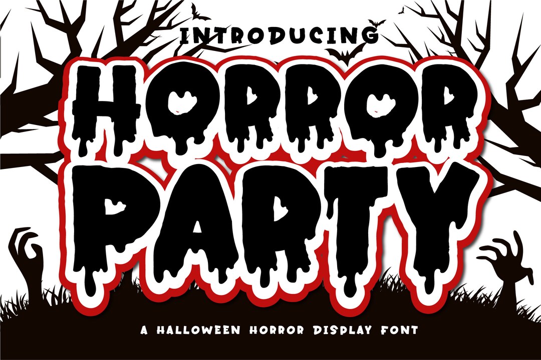 Horror Party Font, Horror Halloween Font, Halloween Display Fonts