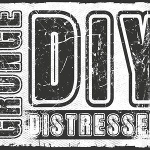 Fuente desgastada grunge DIY, letras atléticas desgastadas para diseños deportivos y de equipo