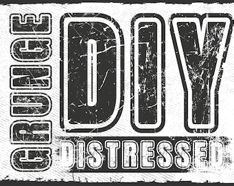 Grunge DIY Font: Distressed Retro Typeface (Bitmap & PNG)