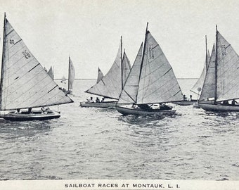Sailboats Collectibles Beach Art Montauk Beach