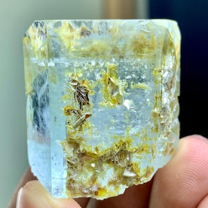 Inside Mica Aquamarine Crystal, Natural Aquamarine Crystal with Mica Matrix, High Quality Beryl,  Aquamarine from Pakistan - 44 Gram