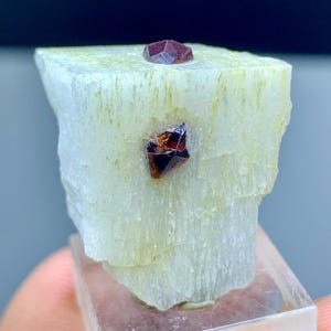 Very Cute Twin Red Garnet Crystal On Feldspar, Natural Rhombic Shape Red Garnet, January Birthstone Garnet, Garnet Collection -