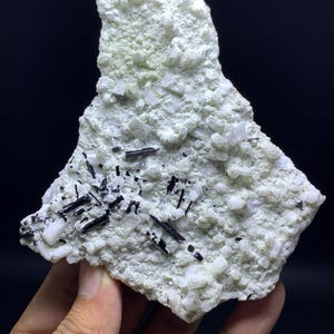 Rare Find Double Sided Feldspar Crystal Specimen, Natural Cluster Of Cute Feldspar, Feldspar Combine Black Tourmaline - 184 Gram