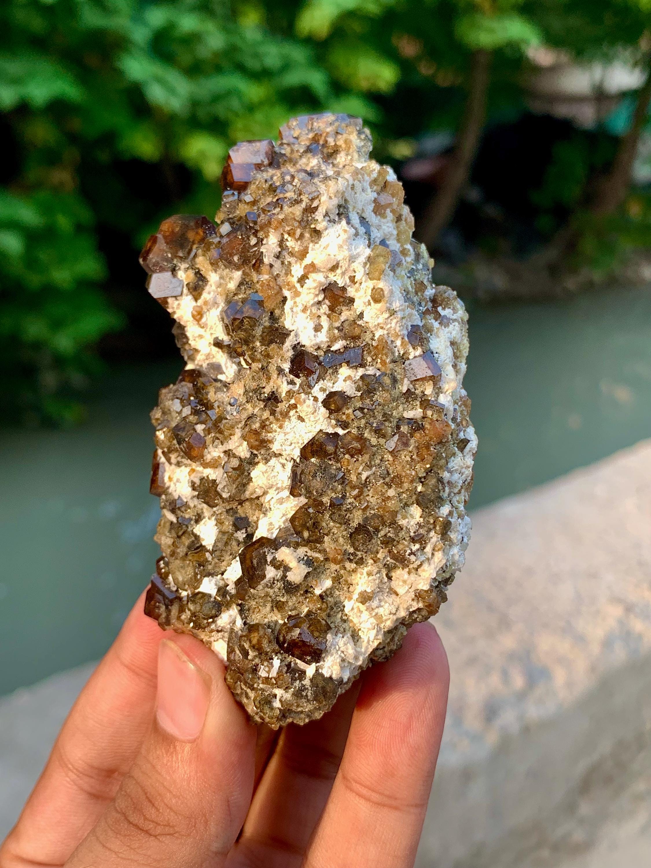 パキスタン・スカルドゥ産天然アンドラダイトガーネット結晶の完全な