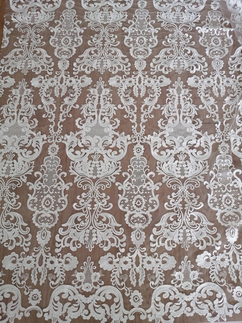 New Bridal Lace Fabric Dress Lace Fabric by the Yard White Lace Fabric Elegant Dress Fabric by the yard and 12 yard