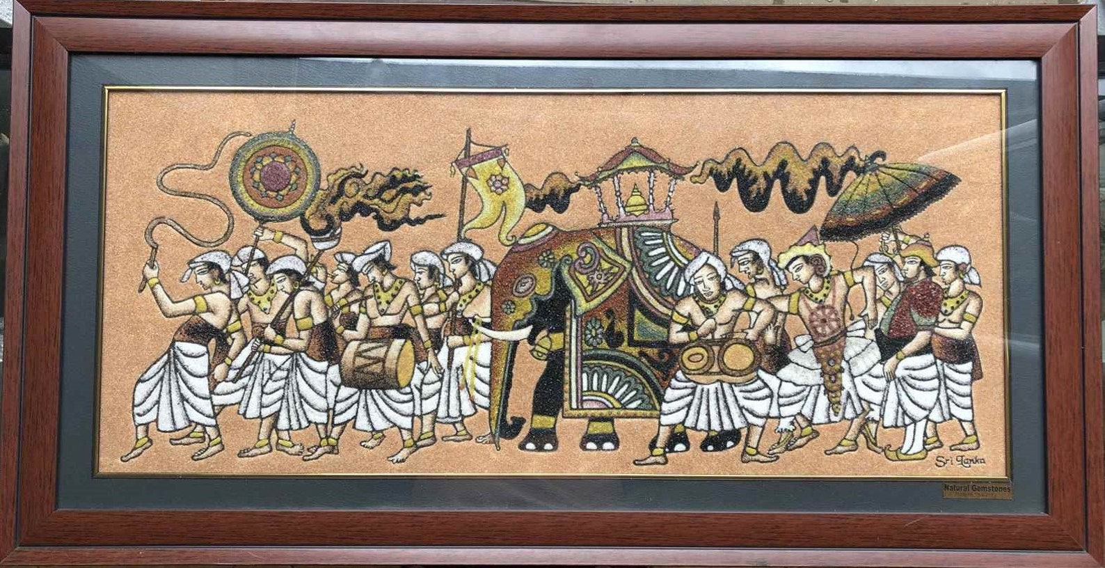 Gemstone Wall Art Kandy Perahara Sri Lanka/ High Quality Etsy