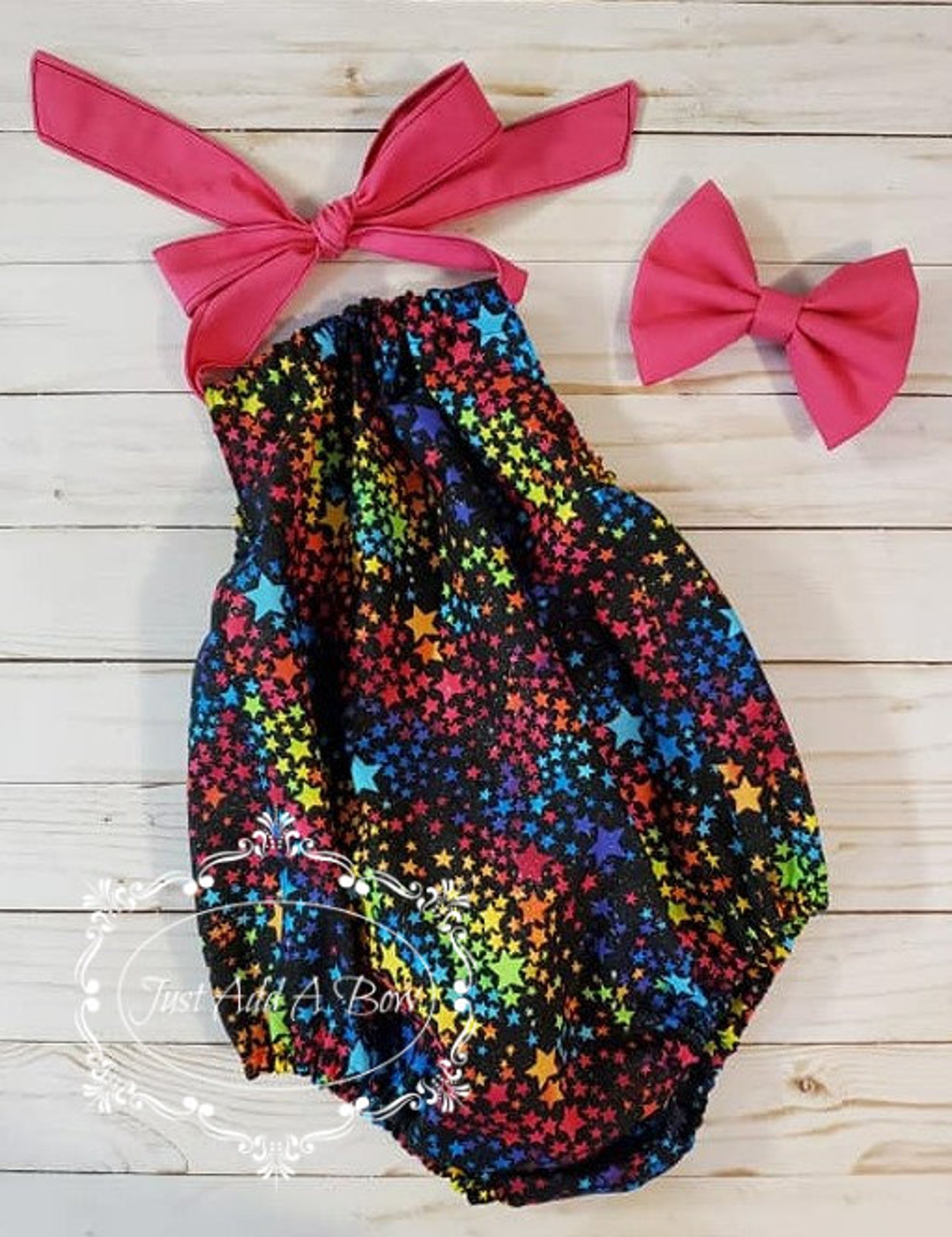 Rainbow Stars Romper Glitter Romper Rainbow Romper Baby Etsy France