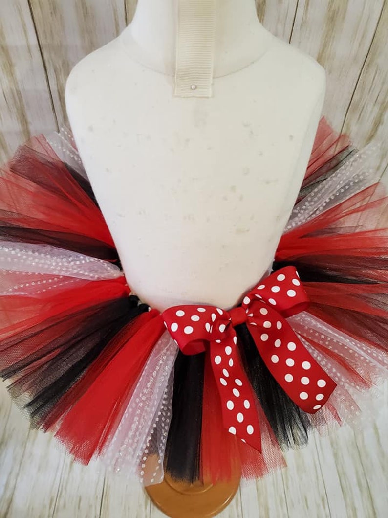 Lady Bug Tutu, Red and Black Tutu, Polka Dot Tutu, Toddler Tutu Skirt
