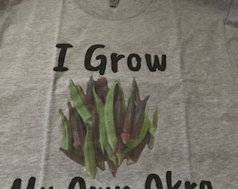 I Grow My Own Okra Men's Cotton Crew Tee