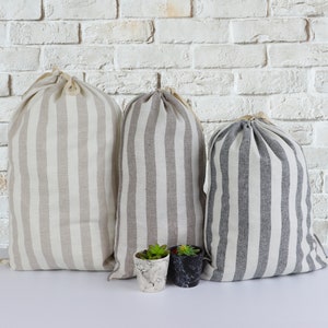 Light Grey Linen & Quilt Storage Bags