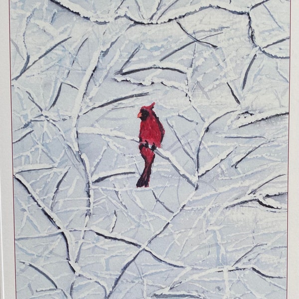 The Lone Cardinal Christmas Grußkarte