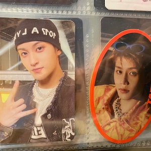 OFFICIAL nct 127 2 baddies smc nemo version mark photocard and taeil sticker