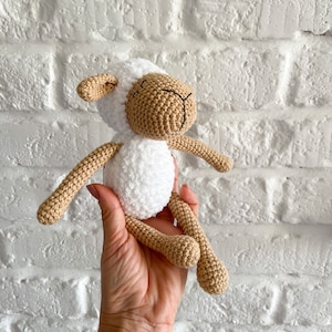 Crochet Sheep Plush, Amigurumi Lamb, Handmade Baby Sheep Soft Toy, Plusnie animal toy, Newborn Gift, Baby Shower Gift Small sheep