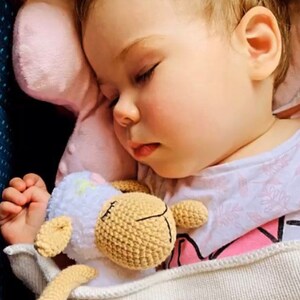 Crochet Sheep Plush, Amigurumi Lamb, Handmade Baby Sheep Soft Toy, Plusnie animal toy, Newborn Gift, Baby Shower Gift image 8