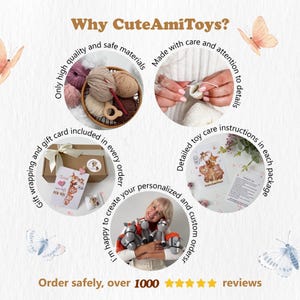 a woman holding a crochet kit in her hands