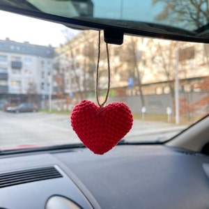 Accessori per auto a forma di cuore, graziosi accessori per auto da donna, ciondolo per specchietto auto, regalo di San Valentino, regalo per la mamma
