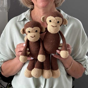 Große kleine Brüder Geschenk, häkeln Affen Stofftiere, personalisierte passende Geschwister Spielzeug, Bruder Geschenk