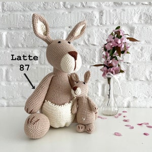 Crochet Kangaroo family, Australian animals, Stuffed animals and plushies, Big nursery decor, Personalized gift idea for 1st birthday image 7