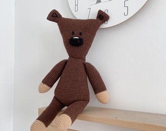 Mr. Bean's Teddy Bear Plush, Crochet Quirky Companion of British